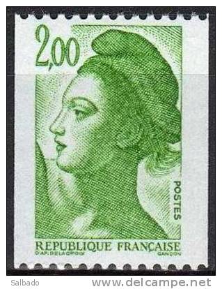 ROULETTE:  "LIBERTE" N° 2487 - 2f Vert. - Rollen