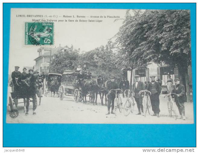 94) Limeil-brevannes - Départ Des Voitures Pour La Gare De Boissy S/léger - Maison L.bureau -  - édit  Bureau - Limeil Brevannes