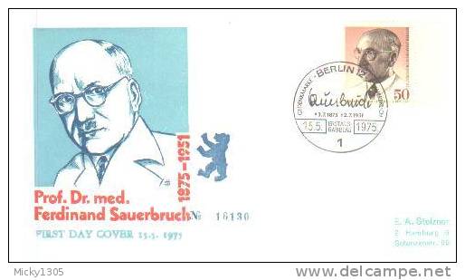 Germany / Berlin - FDC Mi-Nr 492 (U143)- - 1971-1980