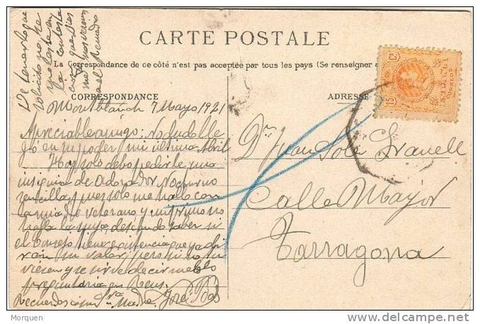 Postal MONTBLANC (Tarragona) 1921 - Covers & Documents