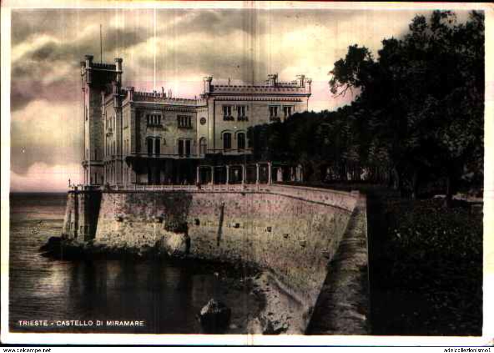 965)cartolina Con 5£ A.M.G.V.G. Imperiale Da Trieste A Catania Il 8-9-1947 - Marcophilie