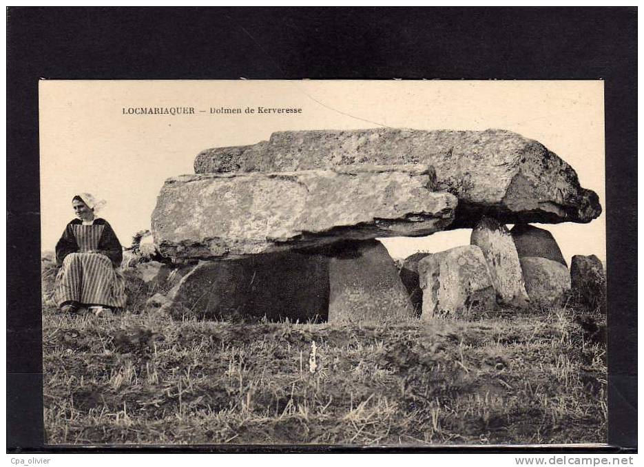 56 LOCMARIAQUER Dolmen De Kerveresse, Animée, Ed Le Rouzic, 191? - Locmariaquer