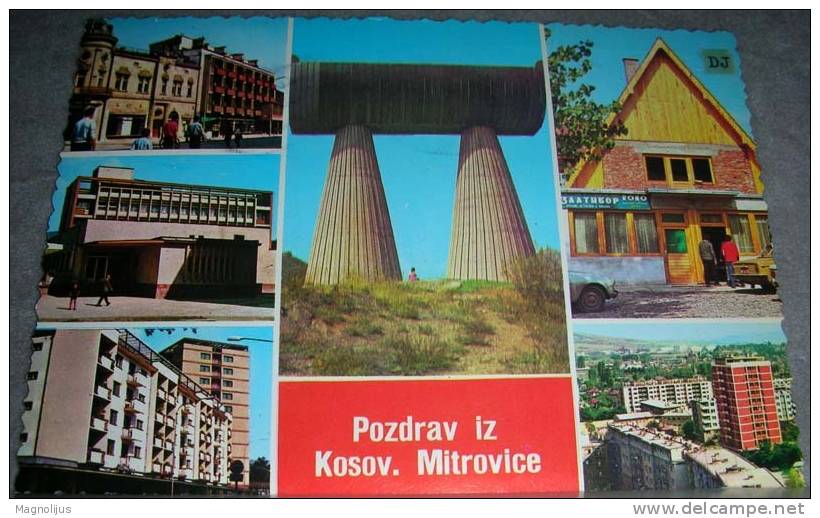 Kosovo,Kosovska Mitrovica,Monument,postcard - Kosovo