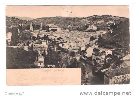 07 - LARGENTIERE - Vue Générale - Carte Précurseur 1904 - Largentiere