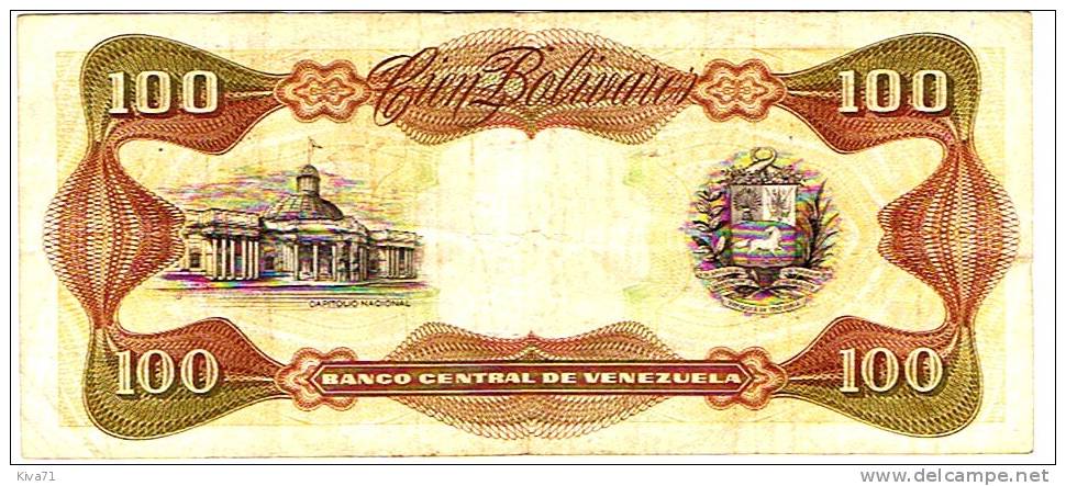 100 Bolivares  "VENEZUELA"  Simon Bolivar  8 Décembre 1992         Ble 91 - Venezuela