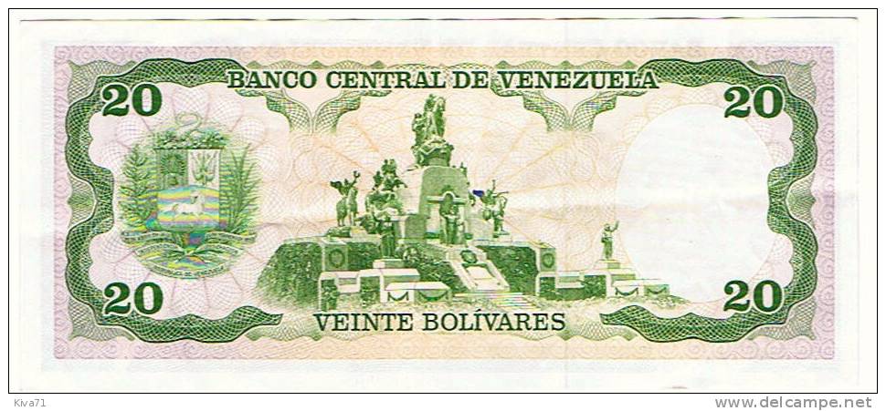 20 Bolivares  "VENEZUELA"  José Antonio Paez  31 Mai 1990       Ble20 - Venezuela