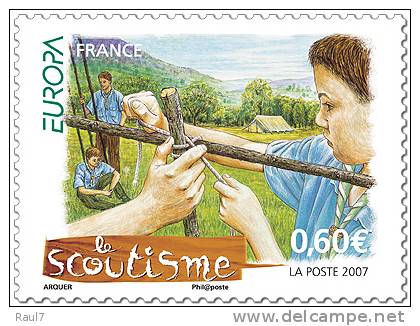EUROPA -CEPT 2007 FRANCE 1V  MNH // Scouts 100th Anniversary. - 2007