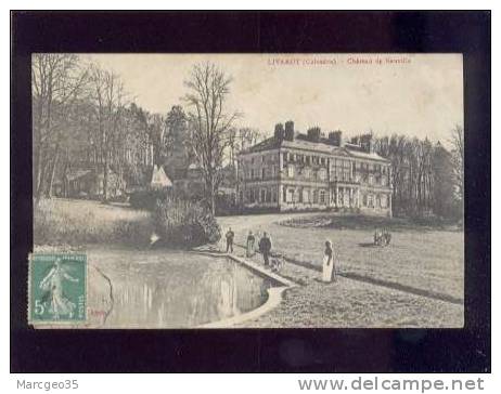 19474 Livarot Château De Neuville édit.? Lisieux Animée Belle Carte - Livarot