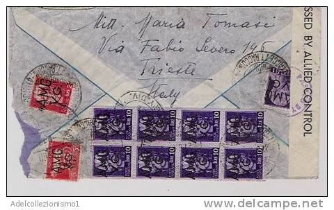991)lettera Raccomandata Aerea Per L´ Equador Con 8x10£turrita+2£ Turrita+1£+2£ Imperiale S.F.il 2-6-1946 - Poststempel
