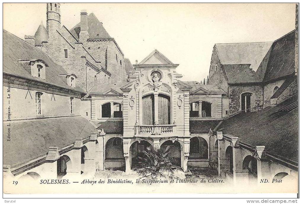 SOLESMES - Abbaye Des Bénédictins : Le Scriptorium Et L´intérieur Du Cloître - Solesmes