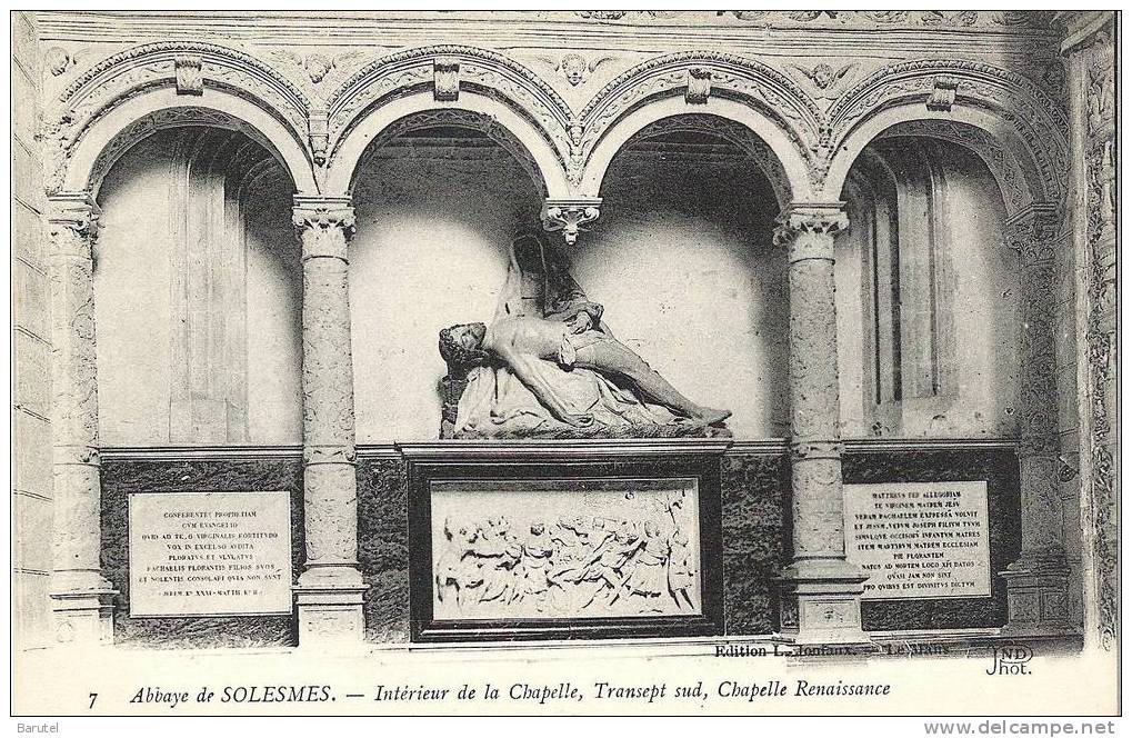SOLESMES - Abbaye Des Bénédictins : Intérieur De La Chapelle, Transept Sud, Chapelle Renaissance - Solesmes