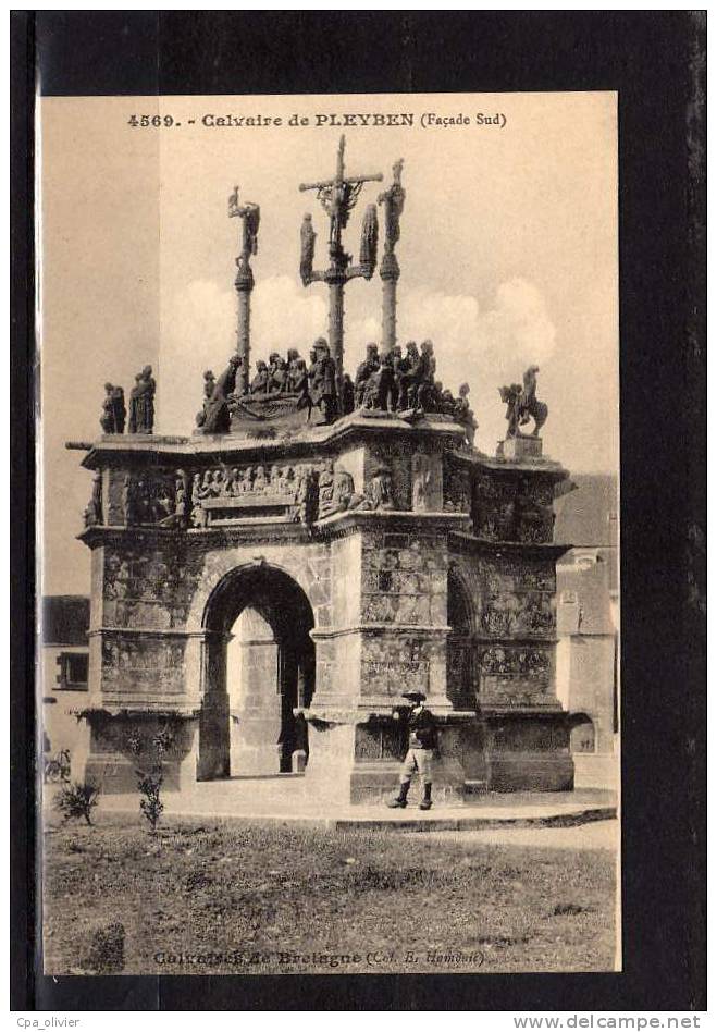 29 PLEYBEN Calvaire, Coté Sud, Animée, Ed EH Hamonic 4569, Calvaires Bretagne, 191? - Pleyben