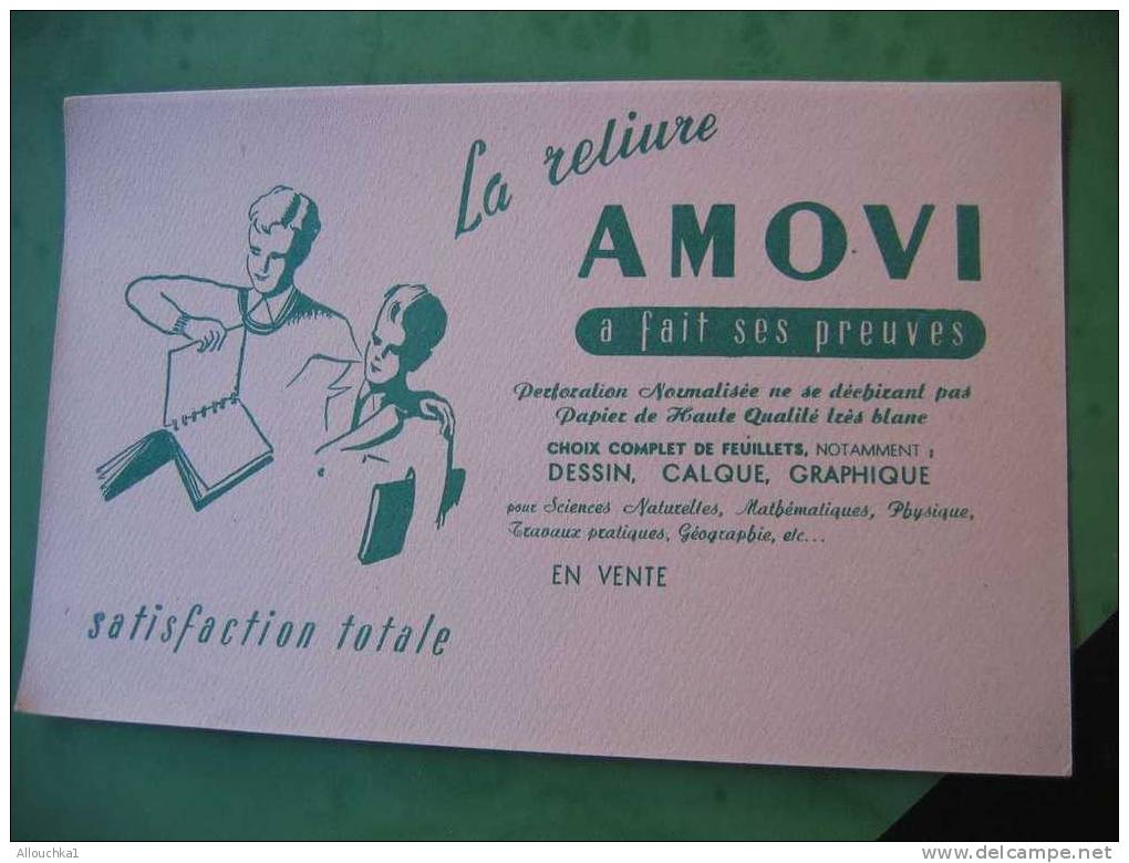 BUVARD LA RELIURE AMOVI A FAIT SES PREUVES PERFORATION NORMALISEE NE SE DECHIRANT PAS PAPIER DE HAUTE QUALITE TRES BLANC - A