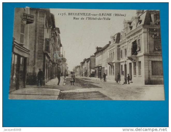 69) Belleville Sur Saone - N° 1175 - Rue De L'hotel De Ville   - Année 1925 -  EDIT - Belleville Sur Saone