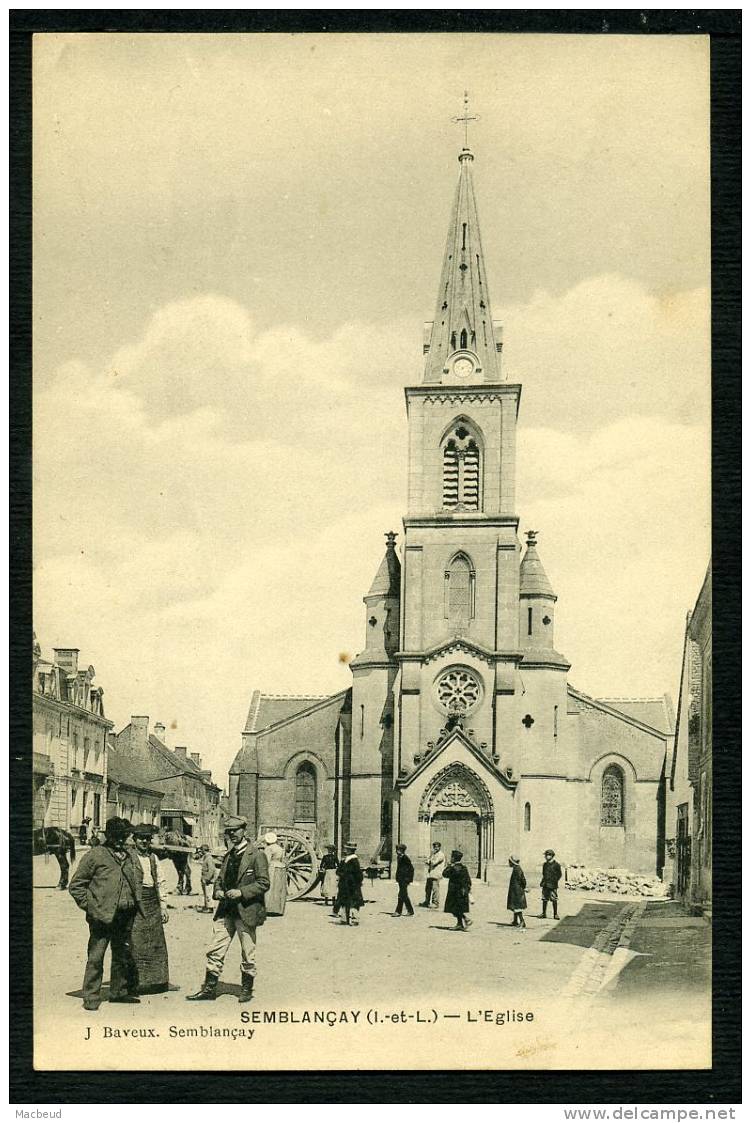 37 - SEMBLANCAY - L´Église - ANIMÉE - Semblançay