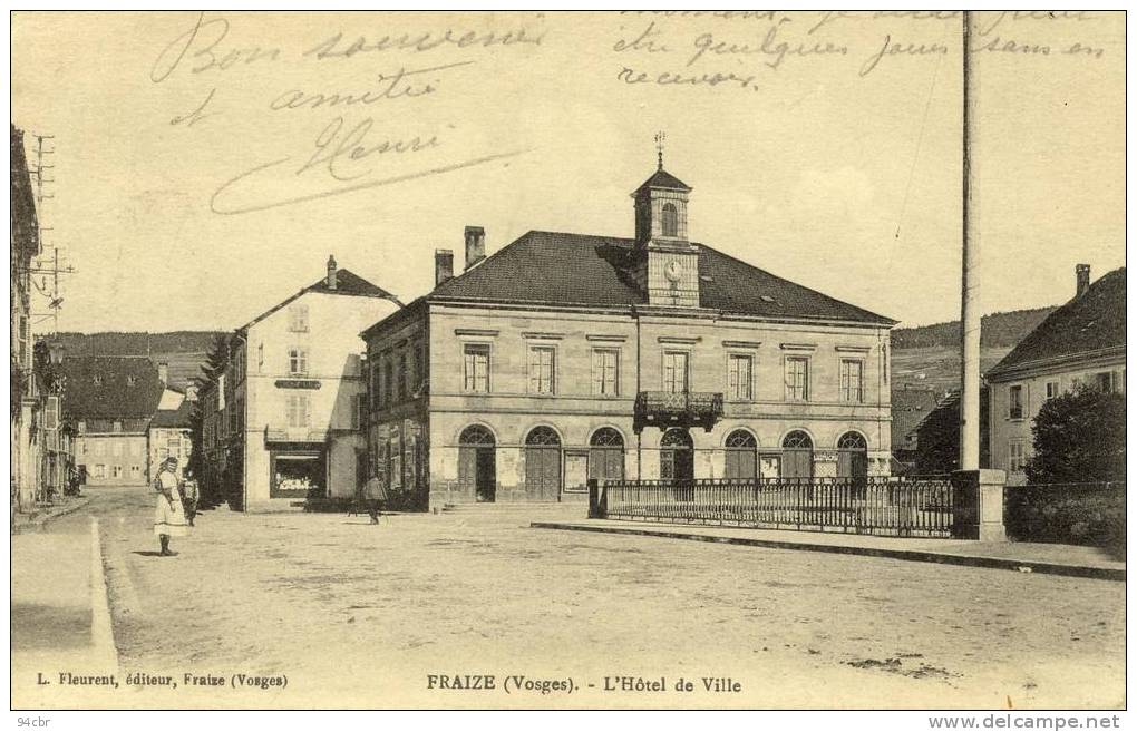 CPA (88)  FRAIZE L Hotel De Ville - Fraize