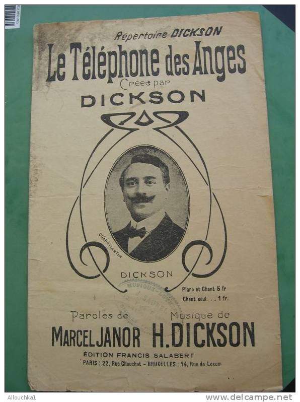 MUSIQUE PARTITION LE TELEPHONE DES ANGES DIKSON - Song Books