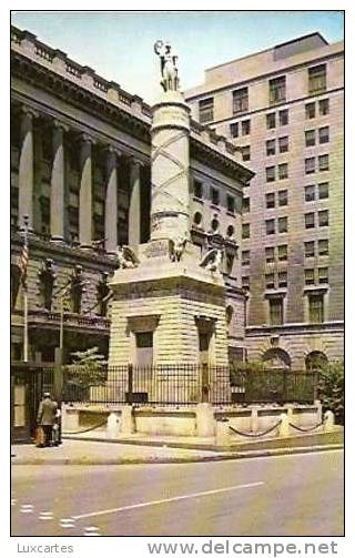 BATTLE MONUMENT 1815-1824 ;CALVERT & FAYETTE STREETS . BALTIMORE . MARYLAND . - Baltimore