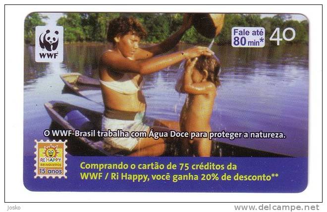 WWF ( Brasil Card ) - World Wildlife Fund For Nature - Bear Panda Logo - Child - Enfant - Childrens - Enfants - Brésil