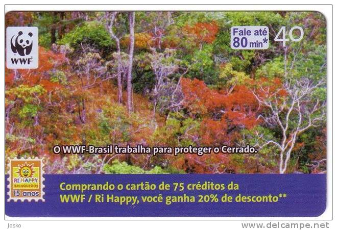 WWF ( Brasil Card ) - World Wildlife Fund For Nature - Bear Panda Logo ( Forrest , Foret , Forest ) - Brasilien