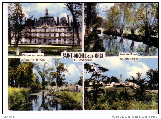 SAINT MICHEL SUR ORGE -  4 Vues : Château De Lormoy, Bords De L´Orge, Un Beau Coin De L´Orge, Vue Panoramique - Saint Michel Sur Orge