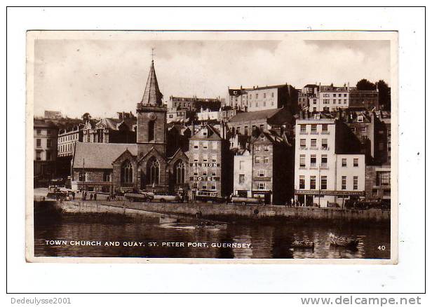 Sept7  15939   Guernsey   Town Church And Quay St Peter Port - Guernsey