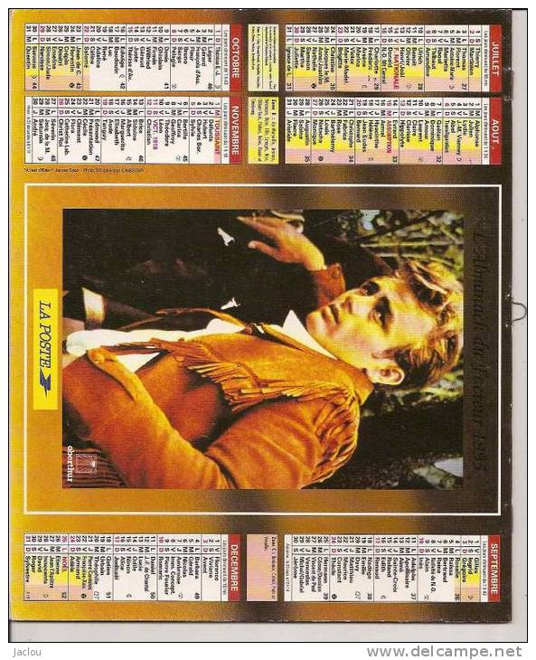 CALENDRIER LA POSTE JEAMES DEAN ET MARYLINE MONROE REF1564 - Andere & Zonder Classificatie