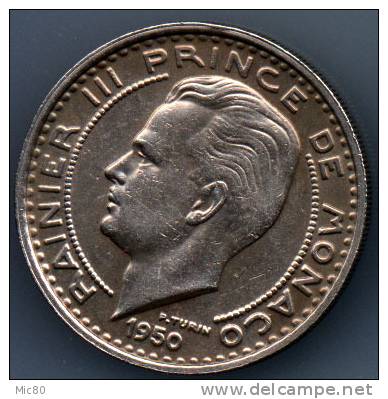 100 F Monaco 1950 Ttb+ - 1949-1956 Francos Antiguos