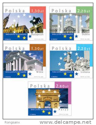 2005 POLAND European Capitals 5v - Neufs