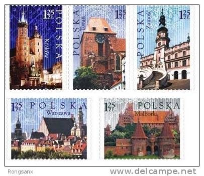 2004 POLAND World Heritage IN POLAND 5v - Ungebraucht