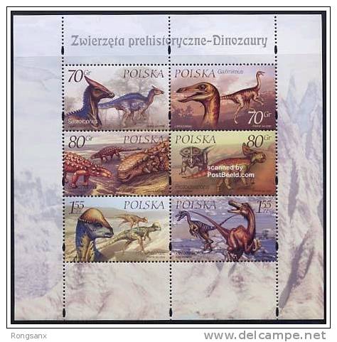 2000 POLAND Prehistoric Animals MS - Neufs