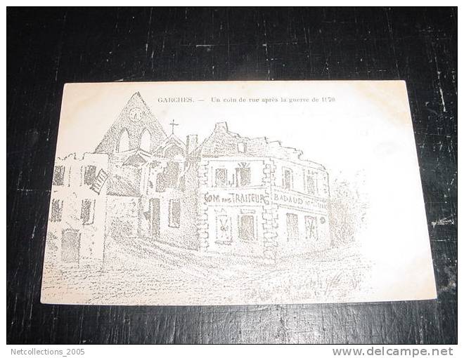 GARCHES - UN COIN DE RUE APRES LA GUERRE DE 1870 - 92 Hauts De Seine - Carte Postale De France - Garches