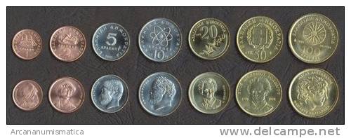 GRECIA GREECE Juego 7 Monedas S/C UNC KM#172              DL-707 - Grecia