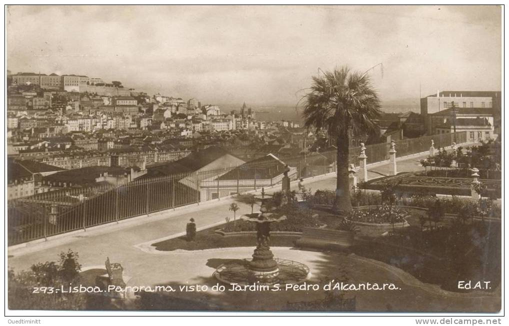 Lisboa.Panorama Visto Do Jardim S.Pedro D'Alcantara. - Lisboa