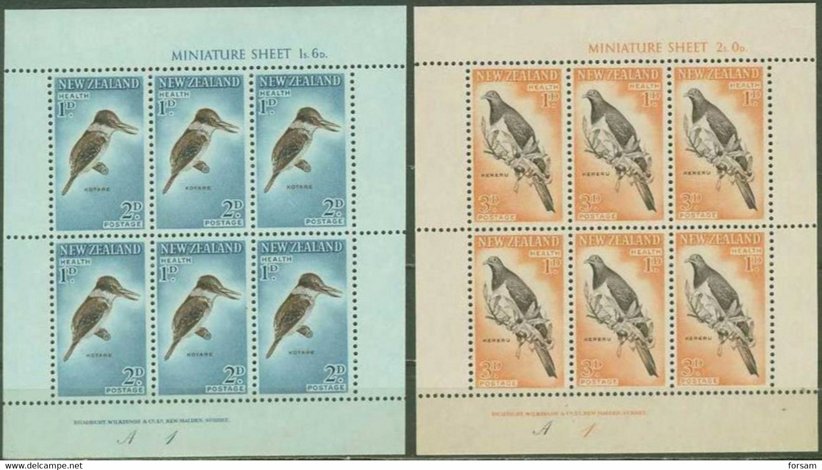 NEW ZEALAND..1960..Michel # 413-414...MNH...Kleinbogensatz Y (2 Klb.). - Ongebruikt