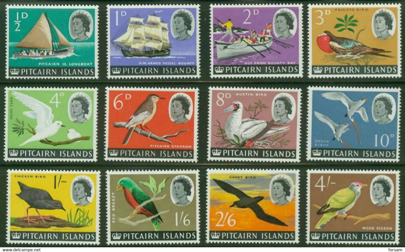 PITCAIRN ISLANDS..1964..Michel # 39-50...MLH...MiCV - 26.50 Euro. - Pitcairninsel