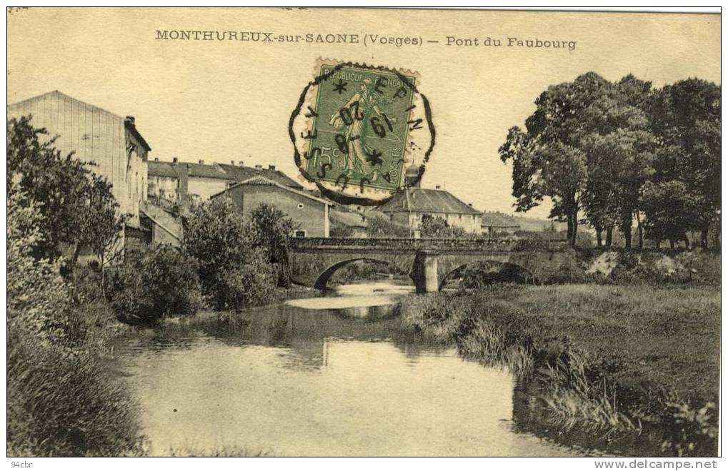 CPA (88)  MONTHUREUX SUR SAONE  Pont Du Faubourg (leger Choc Haut Droit) - Monthureux Sur Saone