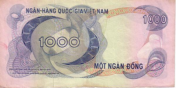 VIET NAM  Sud     1 000 Dong   Non Daté (1971)    Pick 29a    *****QUALITE  XF - ***** - Viêt-Nam
