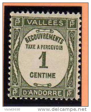 ANDORRE FRANCAIS: Taxe N° 16 ** - Unused Stamps