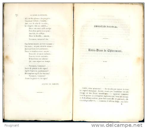 BELGIQUE:Namur:Souvenirs Académiques Du Collège NOTRE-DAME DE LA PAIX.Année Scolaire 1841-1842. - Histoire