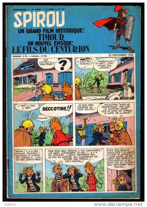 SPIROU N° 971 - Année 1956 - 25 % Cote BDM - Spirou Magazine