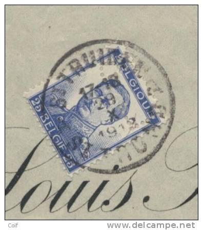 125 Op "cheque à L'ordre" Met Firmaperforatie "LB" Van Louis Baltus Te St-Truiden (St-Trond) - 1909-34