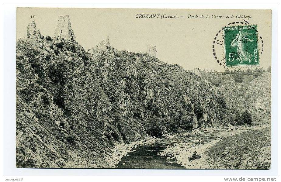 CPA 23.-CROZANT.-Bords De La Creuse Et Le Château.- (RTF 208) - Crozant