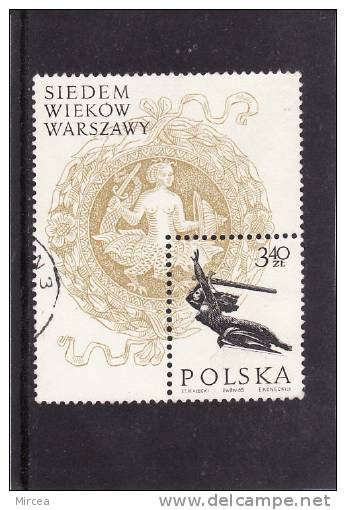 C1517 - Pologne 1965 - Yv.no.BF 42 Oblitere - Blokken & Velletjes