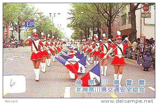 Télécarte MAJORETTES MAJORETTE (6) Musique Militaire Fanfare  Military Music Japon Phonecard - Musique