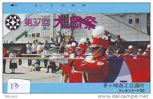 Télécarte MAJORETTES (13) Musique Militaire Fanfare  Military Music Japon Phonecard - Musik