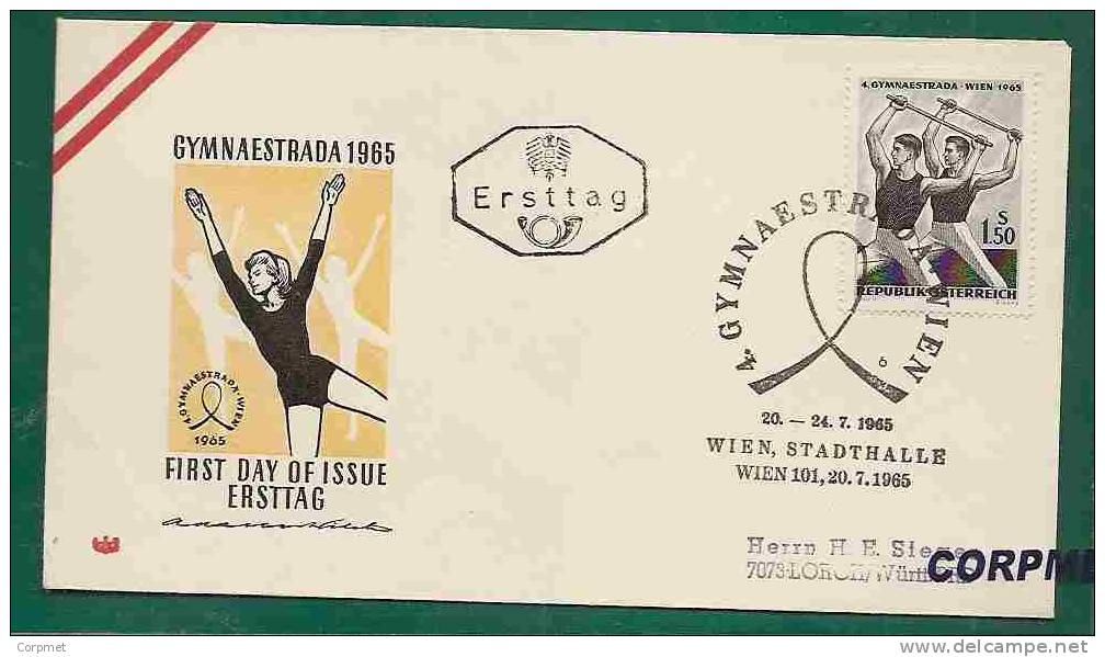 SPORTS - GYMNASTICS - AUSTRIA 4th GYMNAESTRADA 1965 - FIRST DAY COVER - Gymnastics
