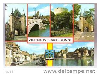 Jolie CP 89 Villeneuve Sur Yonne Multivue - écrite - Villeneuve-sur-Yonne