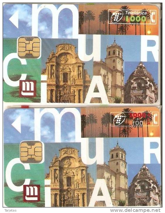 CP-064 Y CP-065 PAREJA DE CIUDADES DE MURCIA -NUEVA-MINT- - Conmemorativas Y Publicitarias