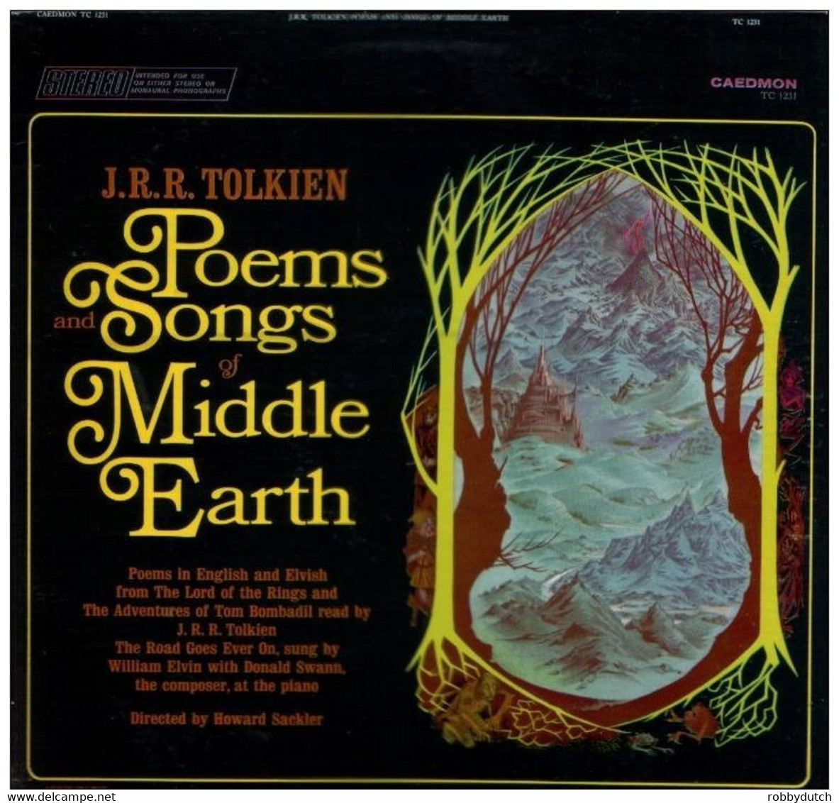 * LP * POEMS & SONGS OF MIDDLE EARTH - J.R.R. TOLKIEN (read By The Writer) USA 1967 Ex!!! - Other & Unclassified